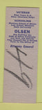 Matchbook Cover - Arnold Olson Attorney General Election MT? SAMPLE