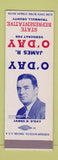Matchbook Cover - James R O'Day State Rep Trumbull County OH SAMPLE