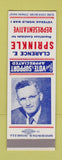 Matchbook Cover - Clarence Sprinkle Rep Election SAMPLE