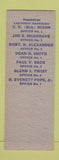 Matchbook Cover - Joe Musgrave State Rep Tulsa County OK SAMPLE