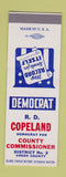 Matchbook Cover - RD Copeland County Commissioner Creek County SAMPLE