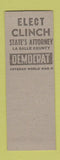 Matchbook Cover - Clinch State's Attorney La Salle County IL? SAMPLE