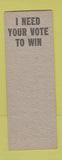 Matchbook Cover - Ernest Deppe Assembly Election Dane County WI SAMPLE
