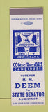Matchbook Cover - HM Deem State Senator Election SAMPLE