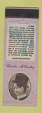 Matchbook Cover - Diamond Movie Stars 1930's Charlie McCarthy PURPLE