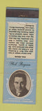 Matchbook Cover - Diamond Movie Stars 1930's Phil Regan BLUE