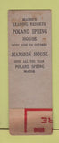 Matchbook Cover - Poland Water South Poland ME DQ WORN