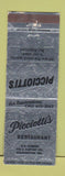 Matchbook Cover - Picciotti's Restaurant Wilmington DE