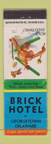 Matchbook Cover - Brick Hotel Georgetown DE