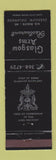 Matchbook Cover - Glasgow Arms Restaurant DE