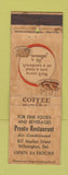 Matchbook Cover - Presto Restaurant Wilmington DE