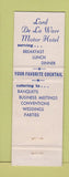 Matchbook Cover - Lord De LA Warr Hotel Wilmington DE WEAR