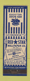 Matchbook Cover - Red Rose Wallpeper Wilmington DE