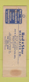 Matchbook Cover - Red Rose Wallpeper Wilmington DE