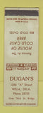 Matchbook Cover - Dugan's Wilmington DE WEAR
