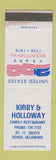 Matchbook Cover - Kirby & Holloway Restaurant Dover DE 1976 WEAR