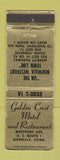 Matchbook Cover - Golden Crest Motel Norwalk CT WORN