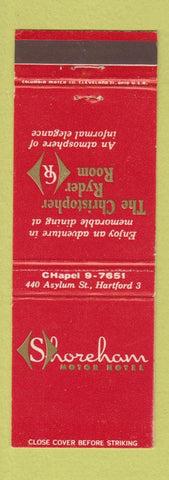Matchbook Cover - Shoreham Motor Hotel Harford CT
