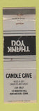 Matchbook Cover - Candle Cave New Britain CT WEAR