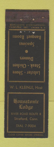 Matchbook Cover - Housantonic Lodge Stratford CT
