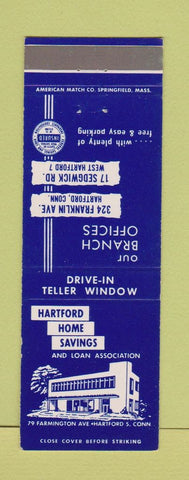 Matchbook Cover - Hartford Home Savings CT