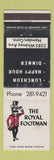 Matchbook Cover - Royal Footman Restaurant Hamden CT
