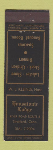 Matchbook Cover - Housantonic Lodge Stratford CT