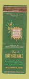 Matchbook Cover - Nathan Hale Hotel Willimantic CT WEAR