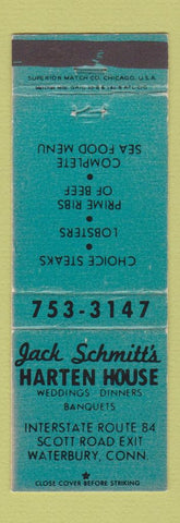 Matchbook Cover - Jack Schmitt's Harten House Waterbury CT