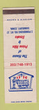 Matchbook Cover - 1776 Steak House Danbury CT