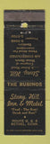 Matchbook Cover - Stony Hill Inn Motel Bethel CT