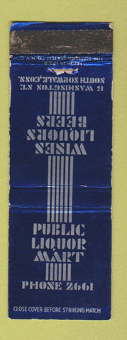 Matchbook Cover - Public Liquor Mart South Norwalk CT WEAR