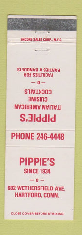 Matchbook Cover - Pippie's Italian Restaurant Hartford CT