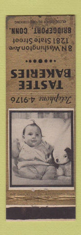 Matchbook Cover - Tastee Bakeries Bridgeport CT WORN baby