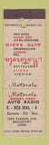 Matchbook Cover - Motorola Radio Sunoco oil gas Bridgeport CT