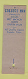 Matchbook Cover - College Inn Milford CT