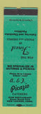 Matchbook Cover - A&F Picazio Catering New London CT Gam Restaurant