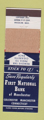 Matchbook Cover - First National Bank Colchester Manchster CT