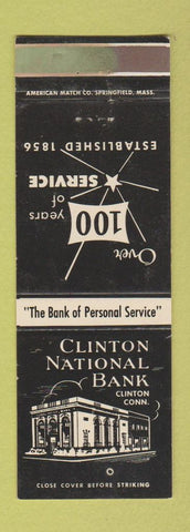 Matchbook Cover - Clinton National Bank CT WEAR