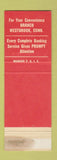 Matchbook Cover - Clinton National Bank CT WEAR