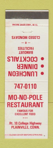 Matchbook Cover - Mo No Pole Restaurant Plainville CT