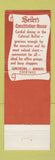 Matchbook Cover - Seiler's Constitution House Hartford CT