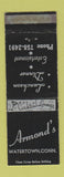 Matchbook Cover - Armond's Restaurant Watertown CT WEAR