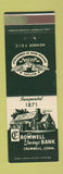 Matchbook Cover - Cromwell Savings Bank CT WEAR