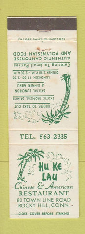 Matchbook Cover - Hu Ke Lau Chinese Restaurant Rocky Hill CT WEAR
