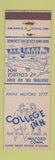 Matchbook Cover - College Inn Milford CT