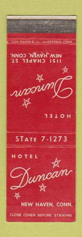 Matchbook Cover - Hotel Duncan New HAVen CT