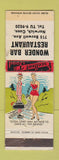 Matchbook Cover - Wonder Bar Restaurant Norwich CT hillbilly WEAR