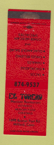 Matchbook Cover - El Torero Mexican Restaurant Milford CT WEAR