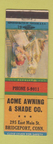 Matchbook Cover - Acme Awning Shade Bridgeport CT